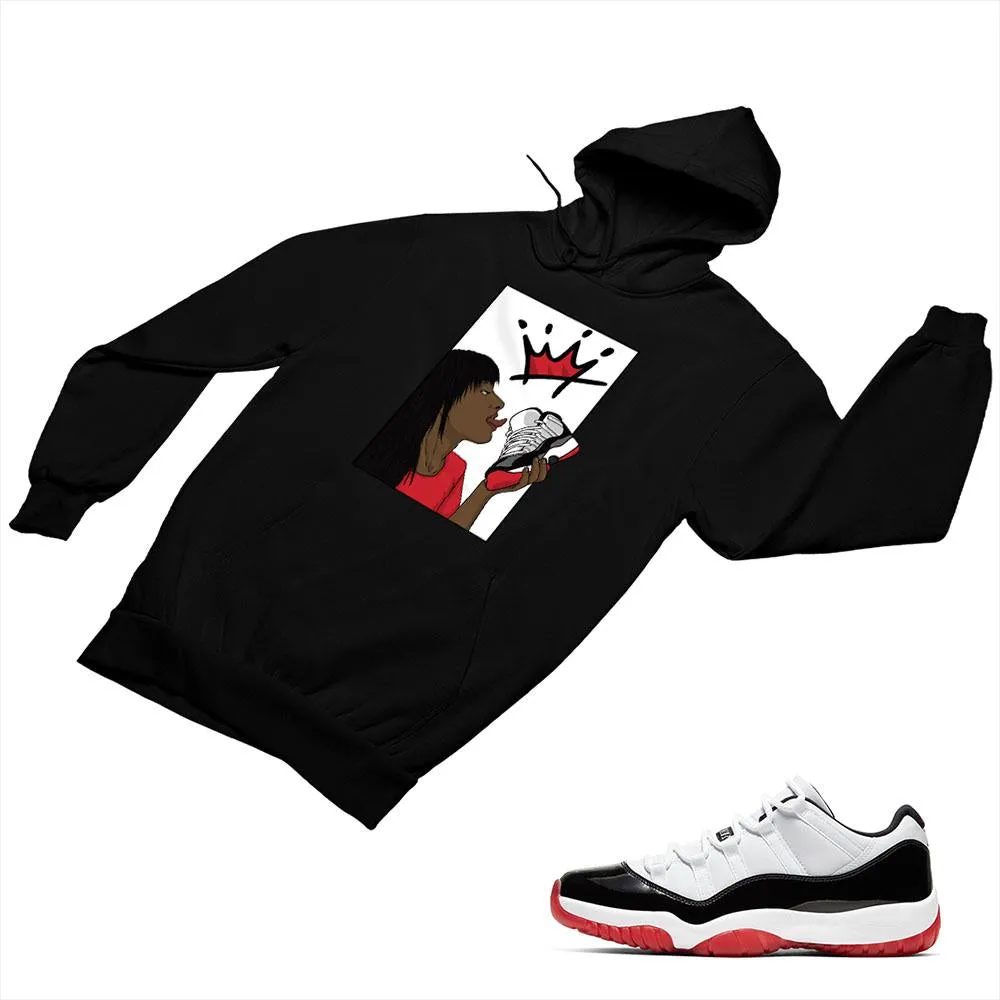 Jordan 11 White Bred Matching Custom Designed Hoodies JD 11-5-7-6