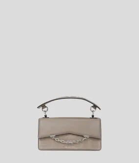 Karl Lagerfeld, K/seven Grainy Suede Crossbody Bag, Woman, Ash Grey, Size: One size