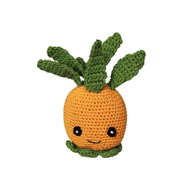 Knit Knacks Paulie the Pineapple Organic Cotton Small Dog Toy