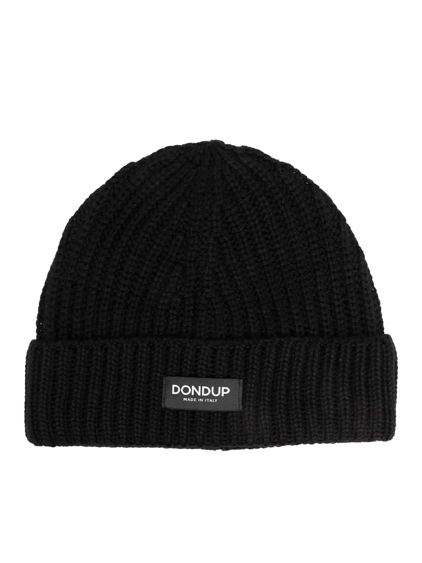 logo-patch ribbed-knit beanie