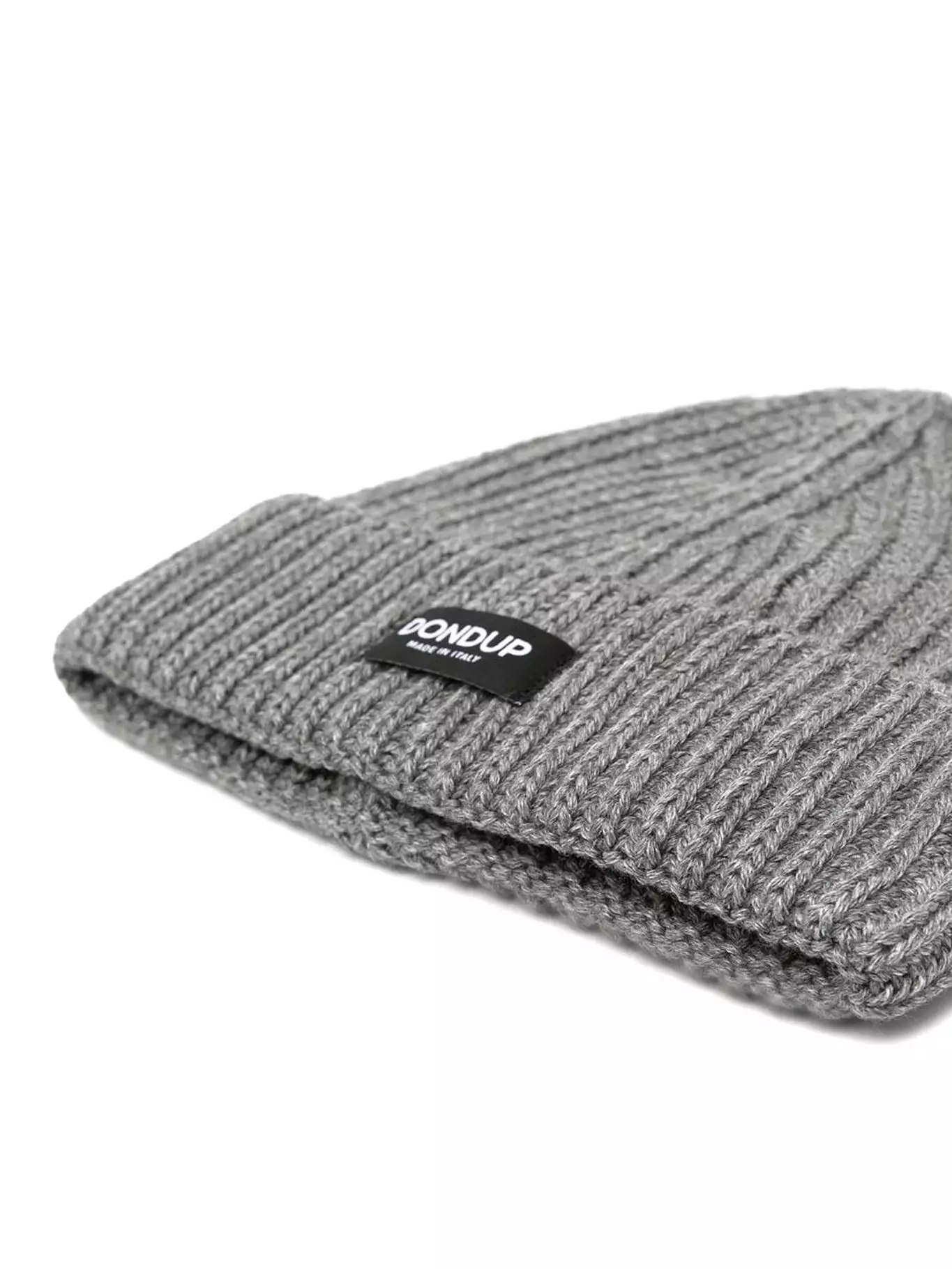 logo-patch ribbed-knit beanie