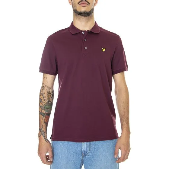 Lyle & Scott Mens Plain Burgundy Polo Shirt