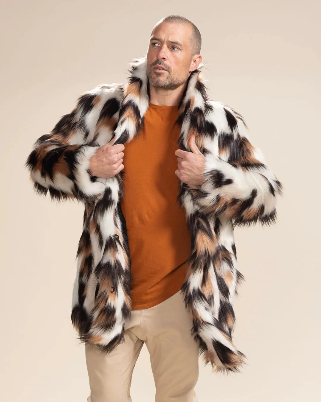 Men's Faux Fur Coat | Manx Cat