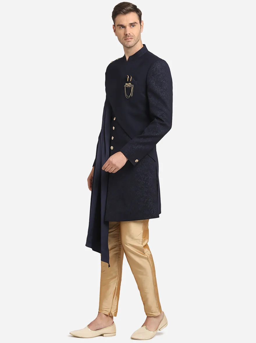 Navy Blue Indowestern | Azania