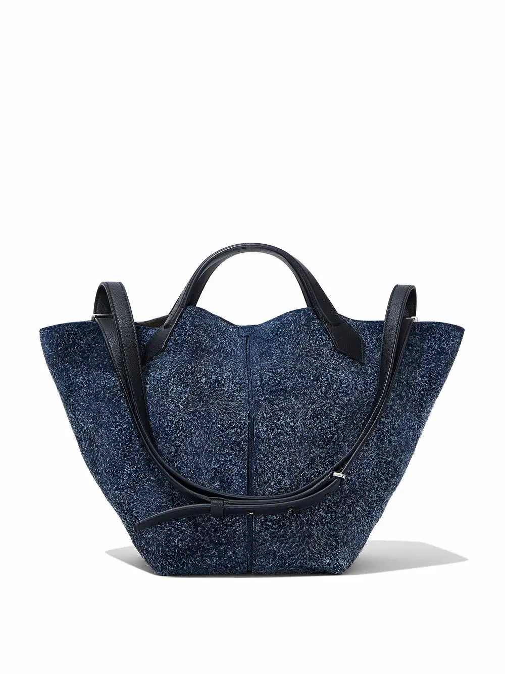 Navy Large Brushed Suede PS1 Tote