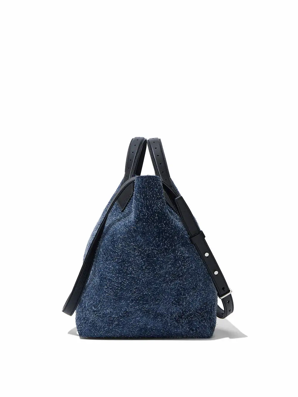 Navy Large Brushed Suede PS1 Tote