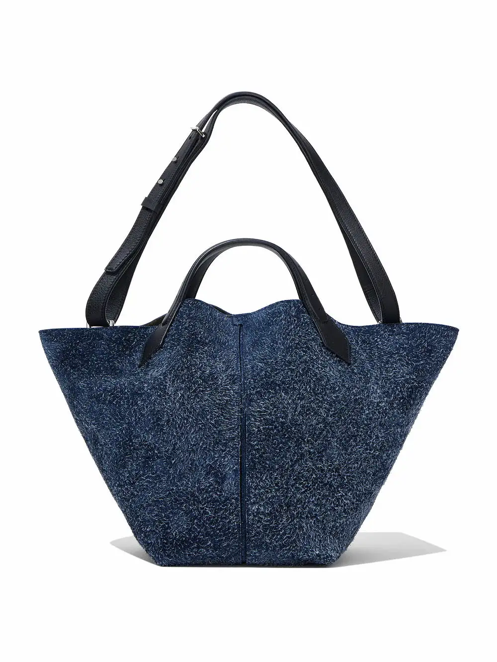 Navy Large Brushed Suede PS1 Tote