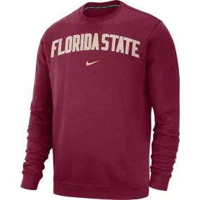 Nike Men's Crew Fleece with Florida State - Garnet