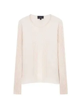 Overseas station season big chance 8 18 women s ribbed tissue point knit light beige 271522