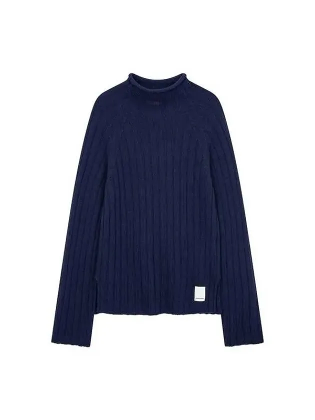 Overseas Station Season Big Chance 8 18 Women s Whole Garment Ribbed Raglan Knit Navy 270321