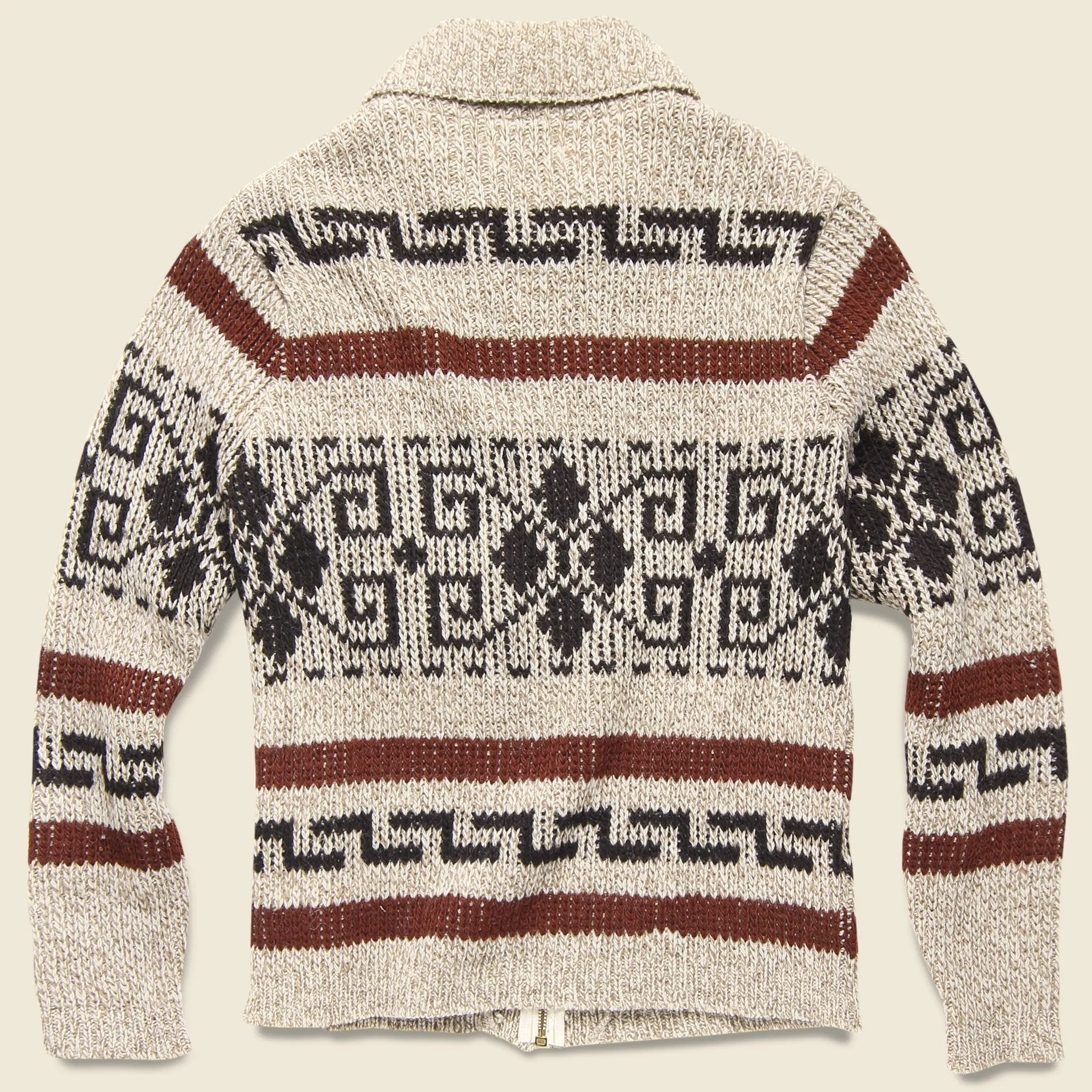 Pendleton Zip Up Sweater - Cream