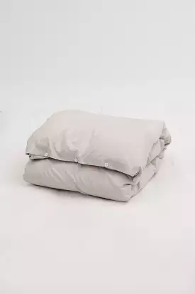 Percale Double Duvet Soft Grey