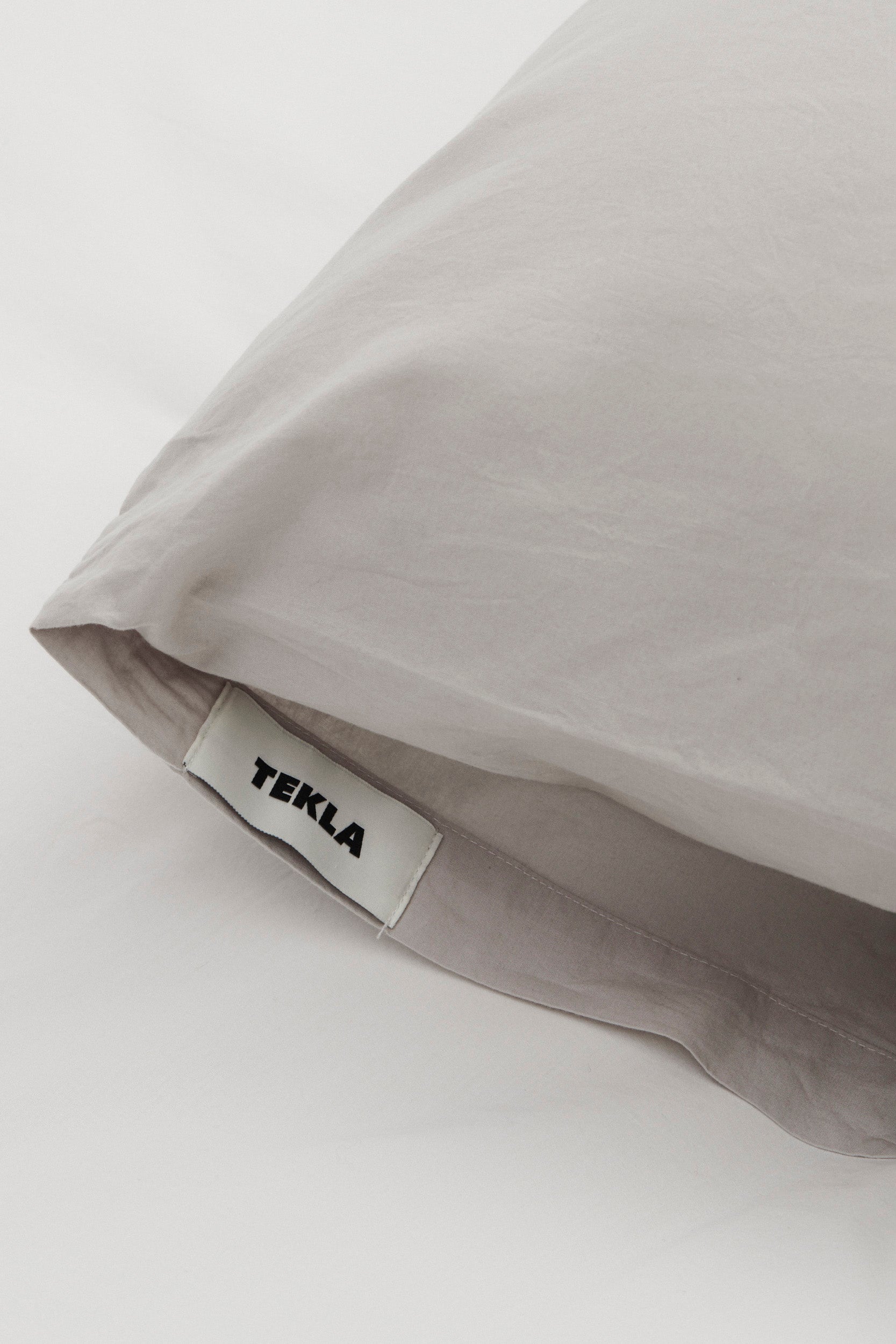 Percale Pillowcase Soft Grey