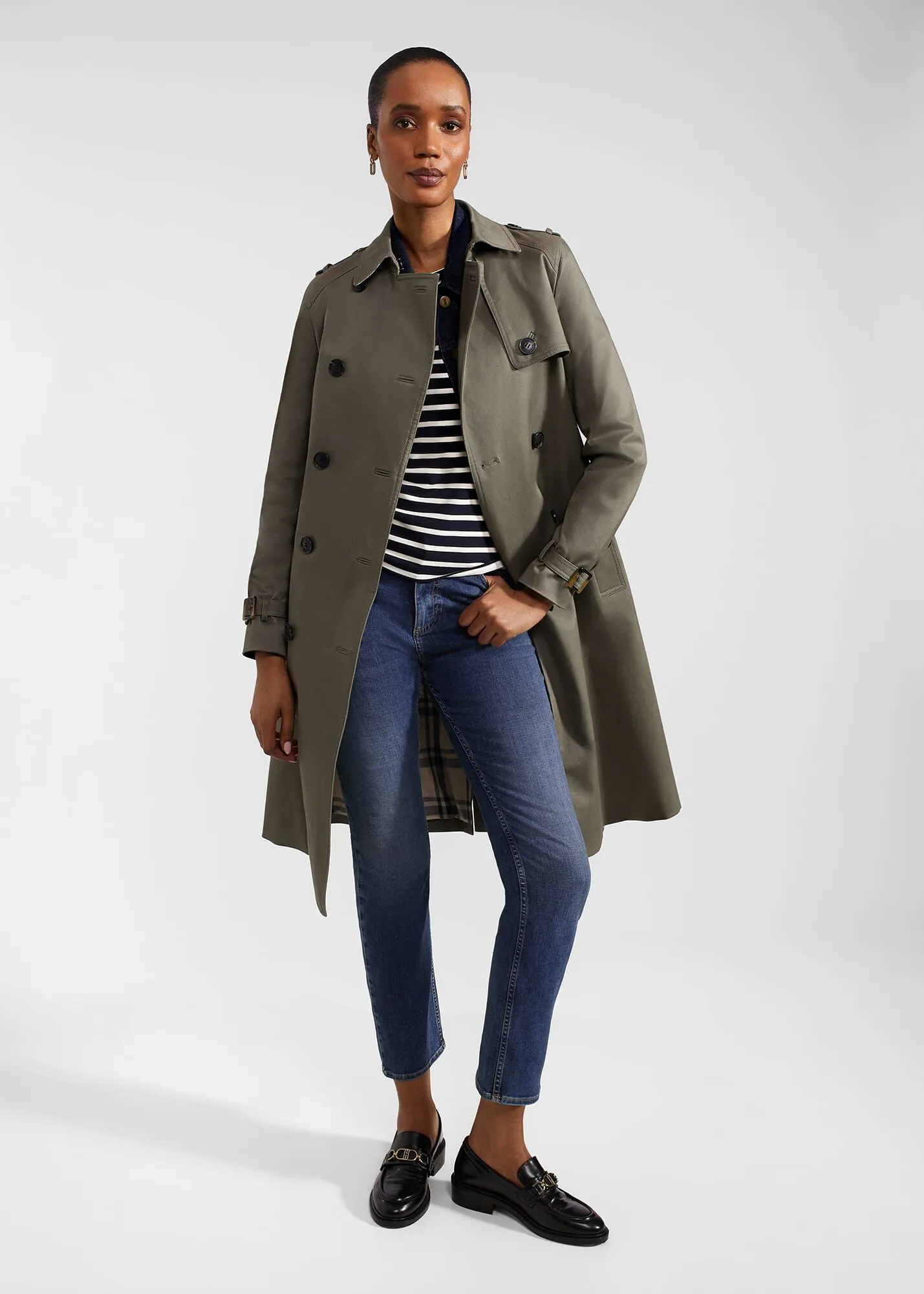 Petite Lisa Shower Resistant Trench Coat 