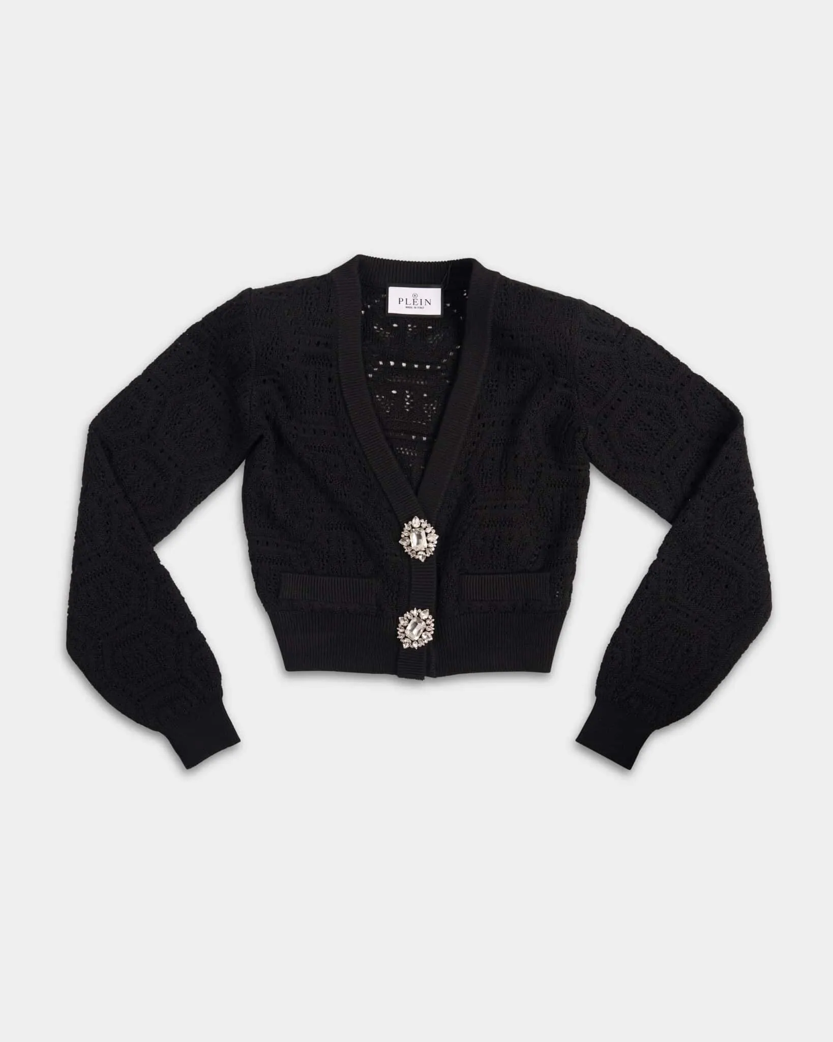 Philipp Plein Lurex Knit Monogram Cardigan WKQ0145 PKN002N 02