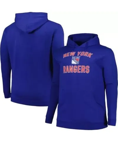 Profile Men's NHL New York Rangers Big & Tall Arch Over Logo Pullover Hoodie