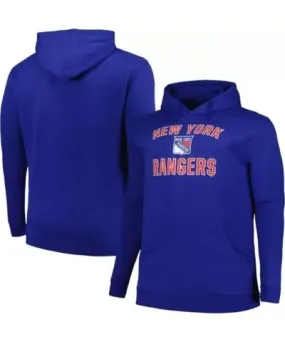 Profile Men's NHL New York Rangers Big & Tall Arch Over Logo Pullover Hoodie