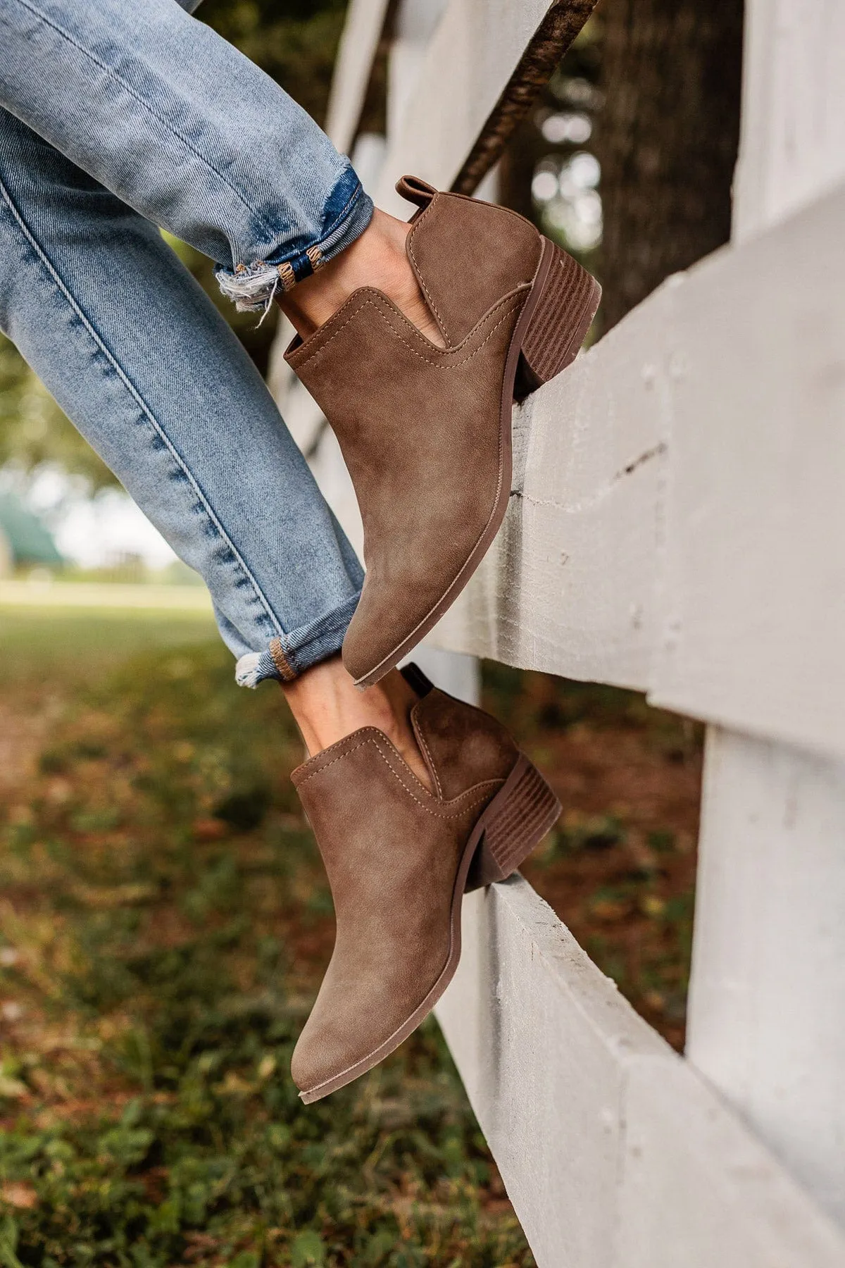 Qupid Rager Booties- Maple Distress Nubuck