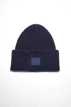 Ribbed Knit Beanie Navy