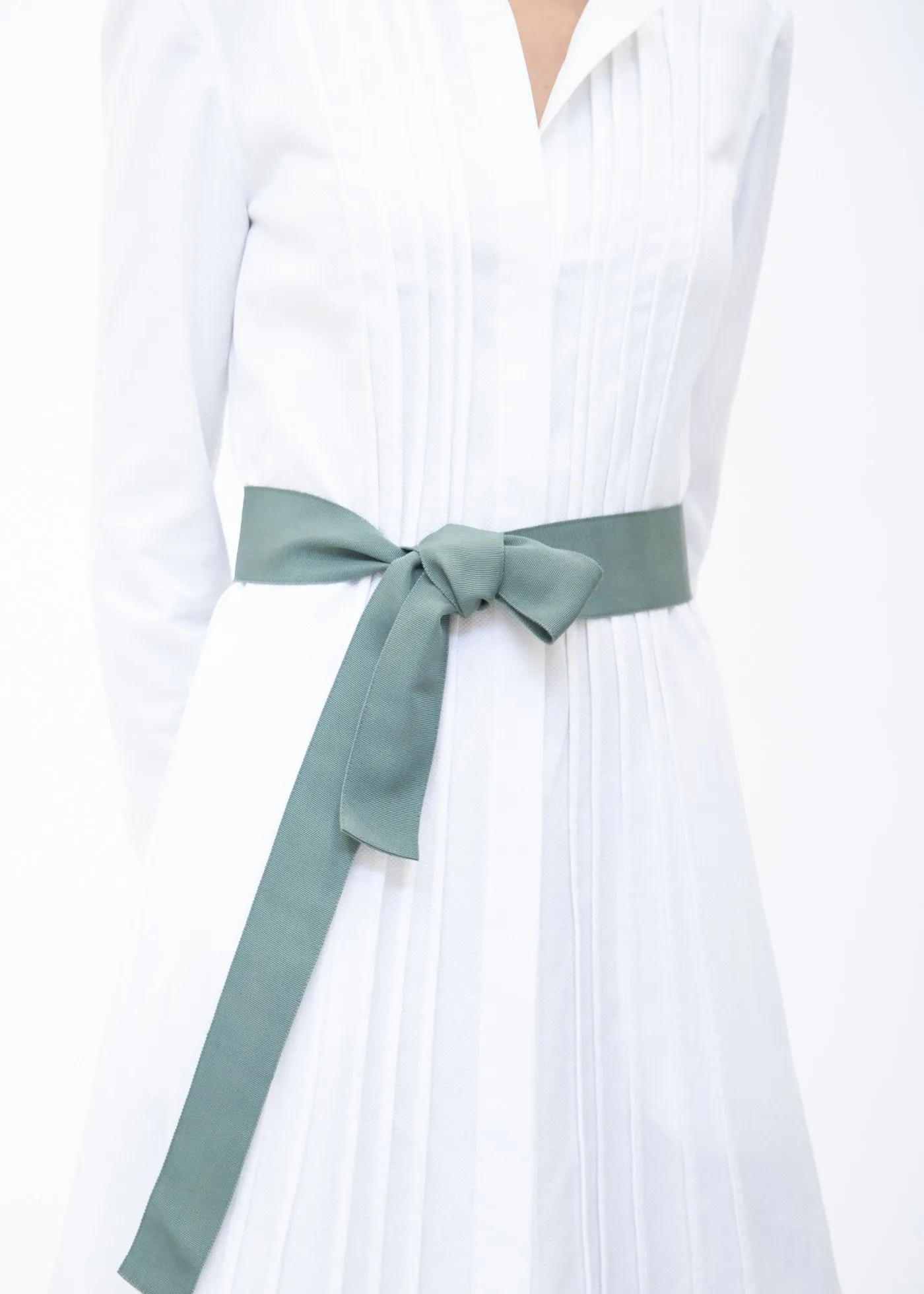 Ribbon Belt, Wide - Sage Green