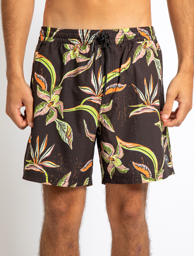 Rusty USA Bali 17 Elastic Boardshort Black BLACK