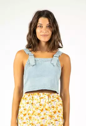 Rusty USA Venture Cami Top - Blue Denim