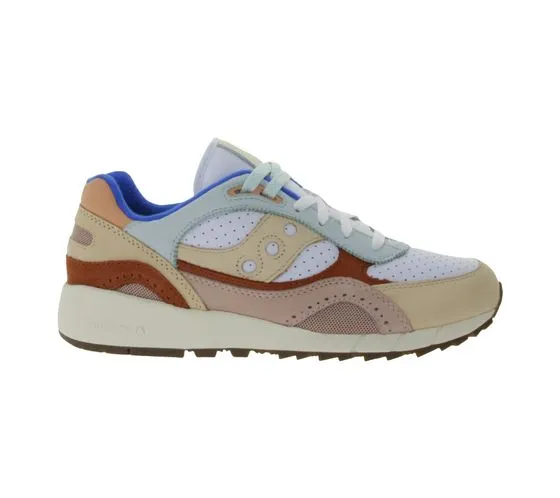 Saucony Shadow 6000 Premium Herren Sneaker aus Echtleder Turn-Schuhe S70816-1 Weiß/Bunt