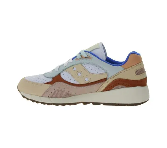 Saucony Shadow 6000 Premium Herren Sneaker aus Echtleder Turn-Schuhe S70816-1 Weiß/Bunt