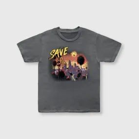 SAVE LA CITY TEE VINTAGE BLACK V2 (BLACK)