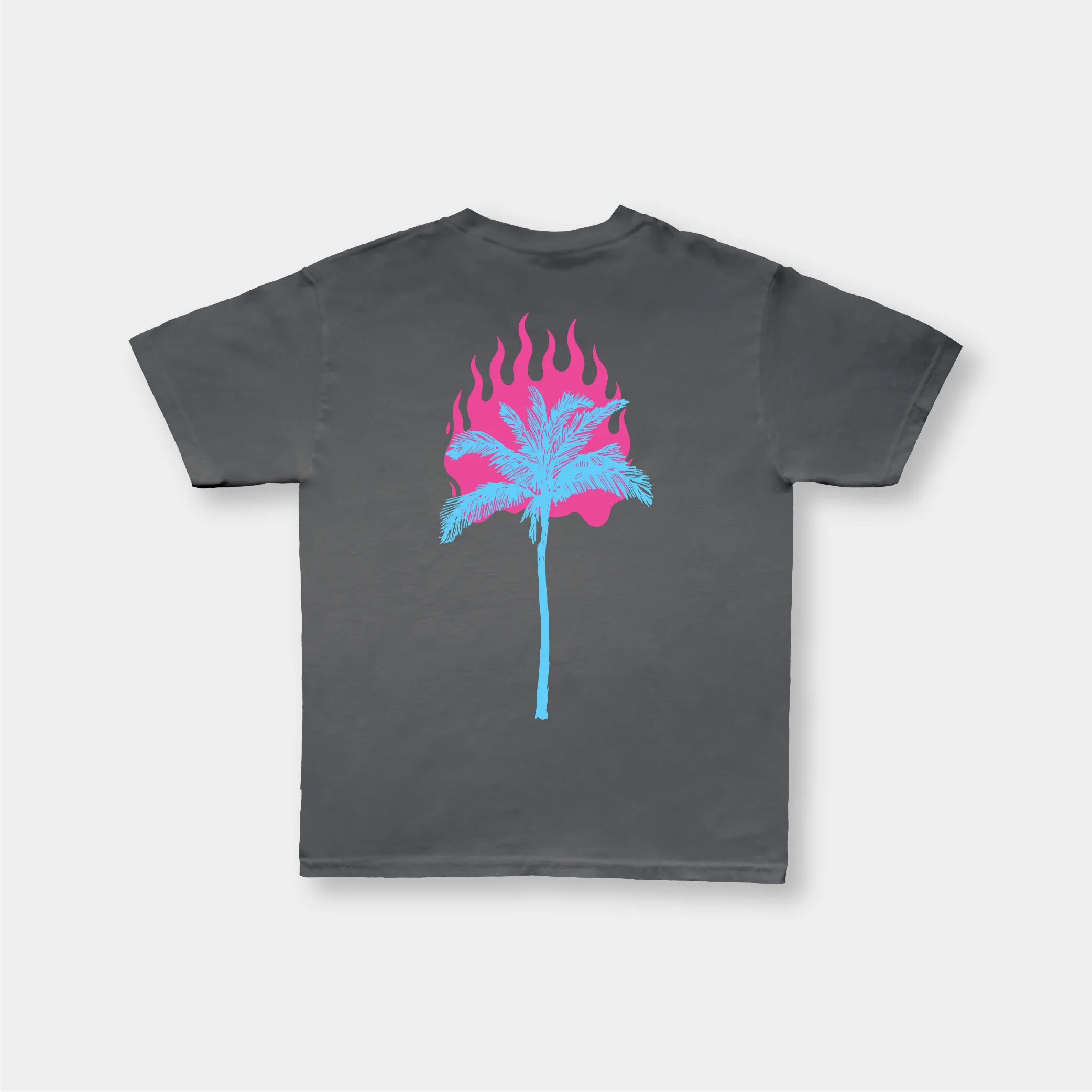 SAVE LA ROSE TEE VINTAGE BLACK (FUCHSIA /TEAL)