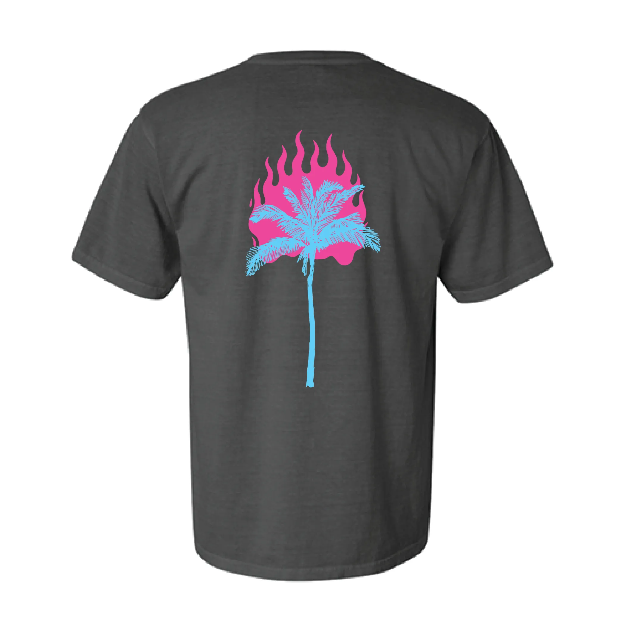 SAVE LA ROSE TEE VINTAGE BLACK (FUCHSIA /TEAL)