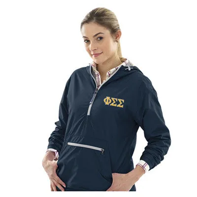 Sorority Anorak Pullover, 2-Color Greek Letters - Charles River 5809 - EMB