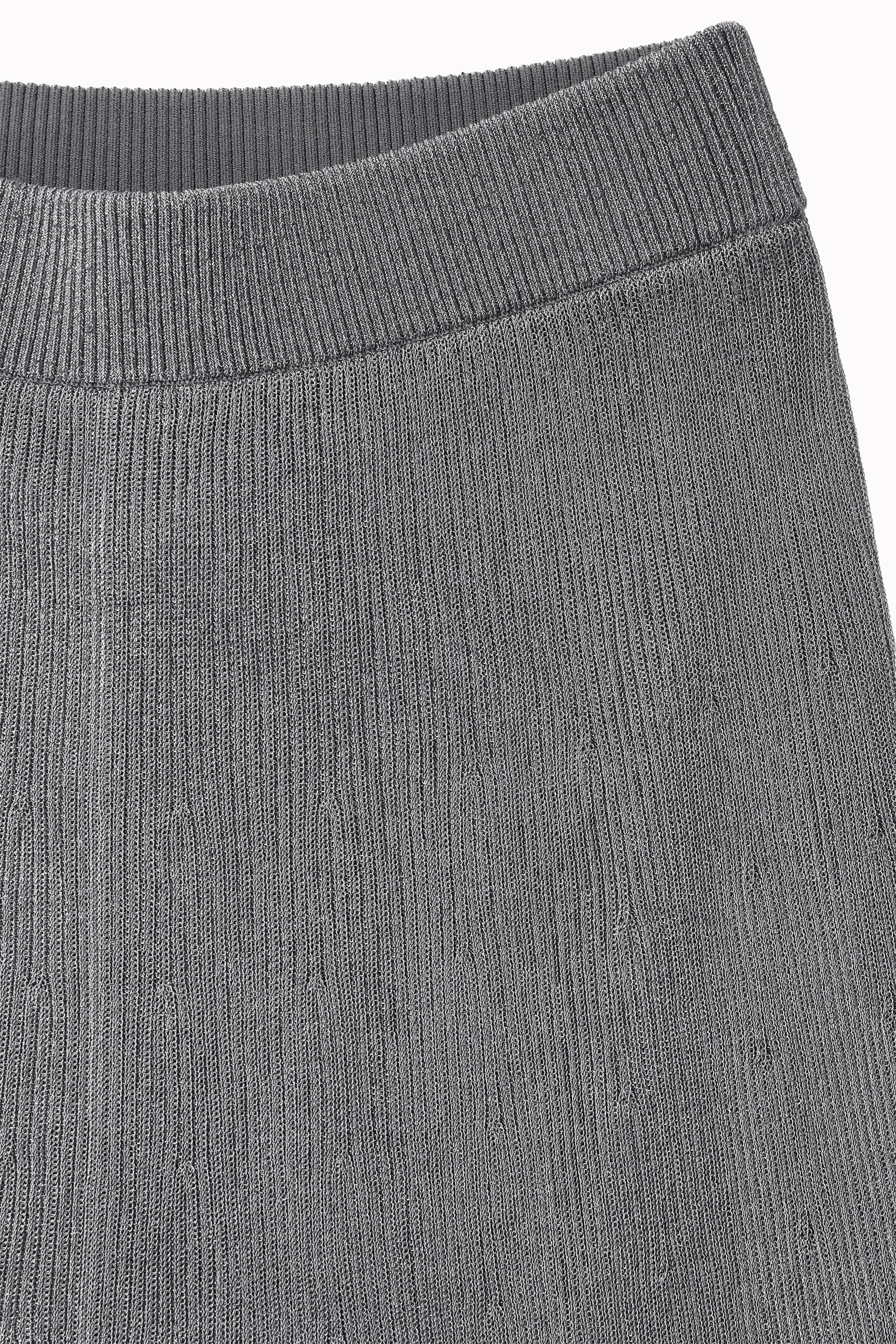 SPARKLY RIBBED-KNIT MAXI SKIRT - Regular waist - Maxi - DARK GREY - Ladies | H&M GB