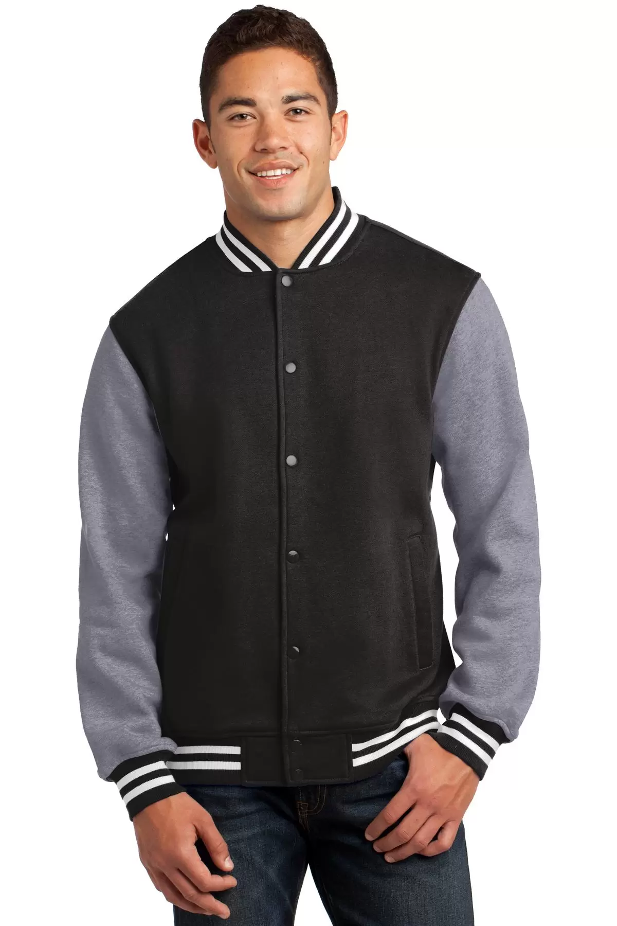 Sport-Tek Fleece Letterman Jacket ST270 SKU: ST270