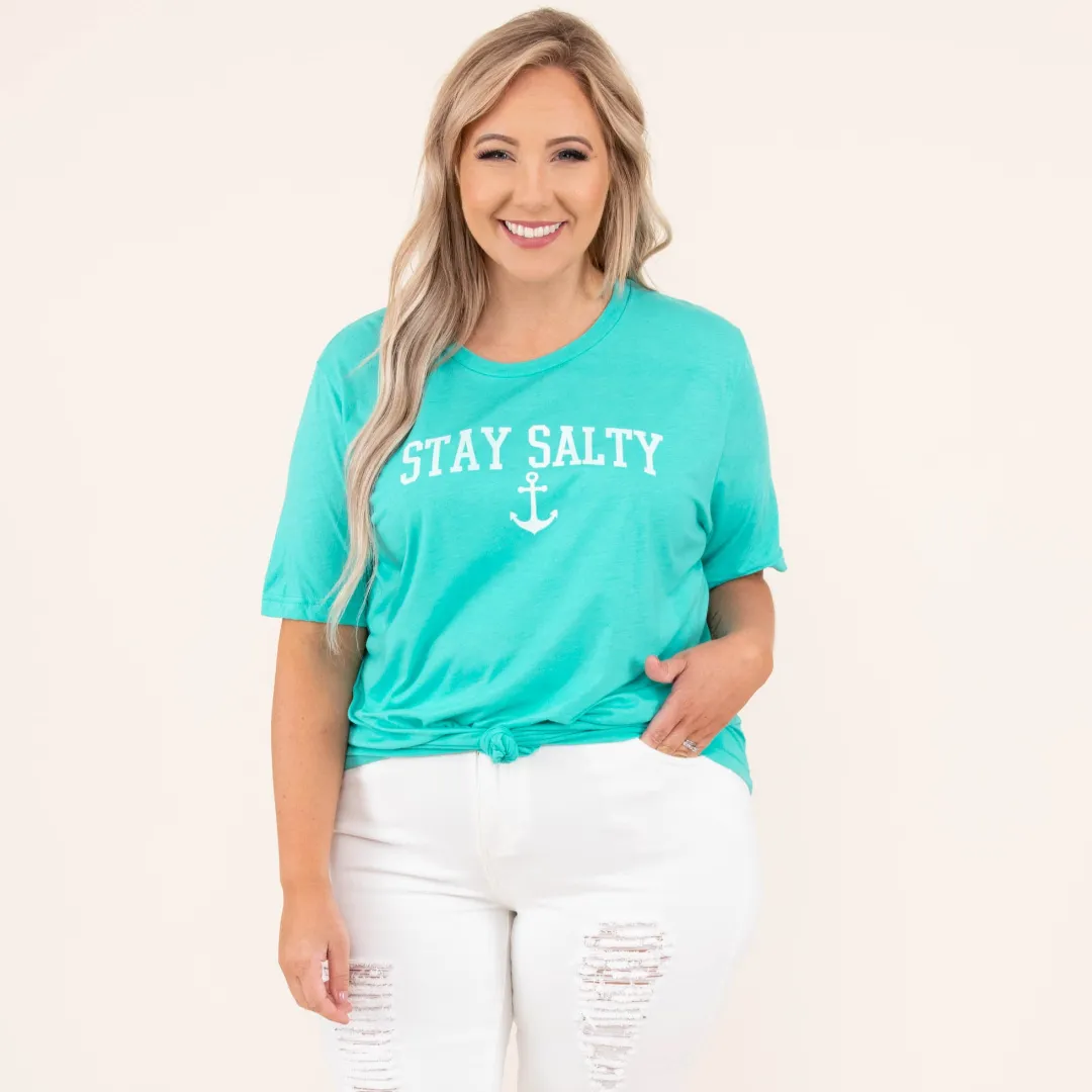 Stay Salty Tee, Sea Green