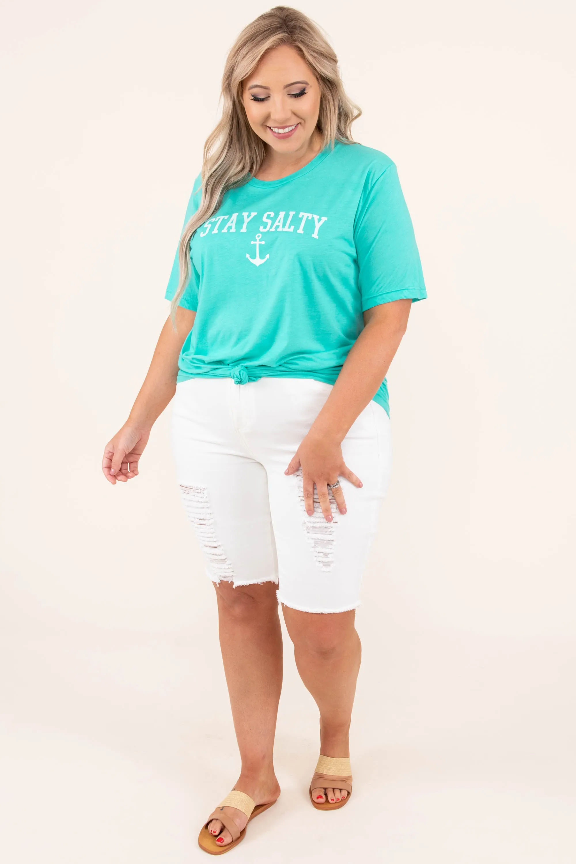 Stay Salty Tee, Sea Green