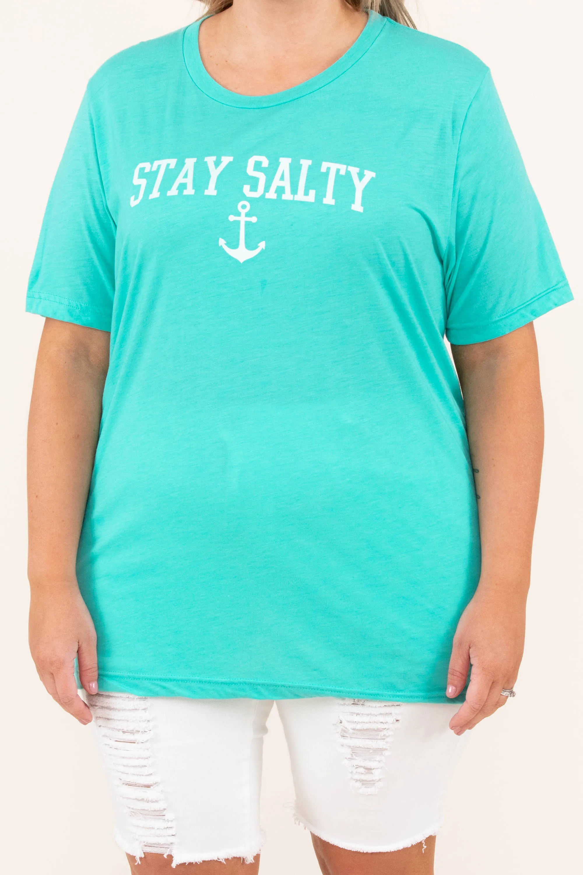 Stay Salty Tee, Sea Green