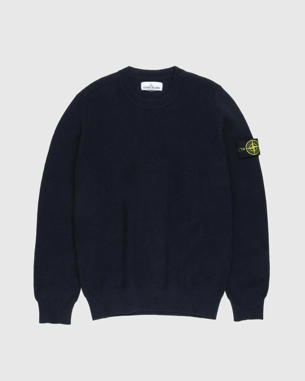 Stone Island – 550D8 Ribbed Soft Cotton Knit Navy Blue | Highsnobiety Shop