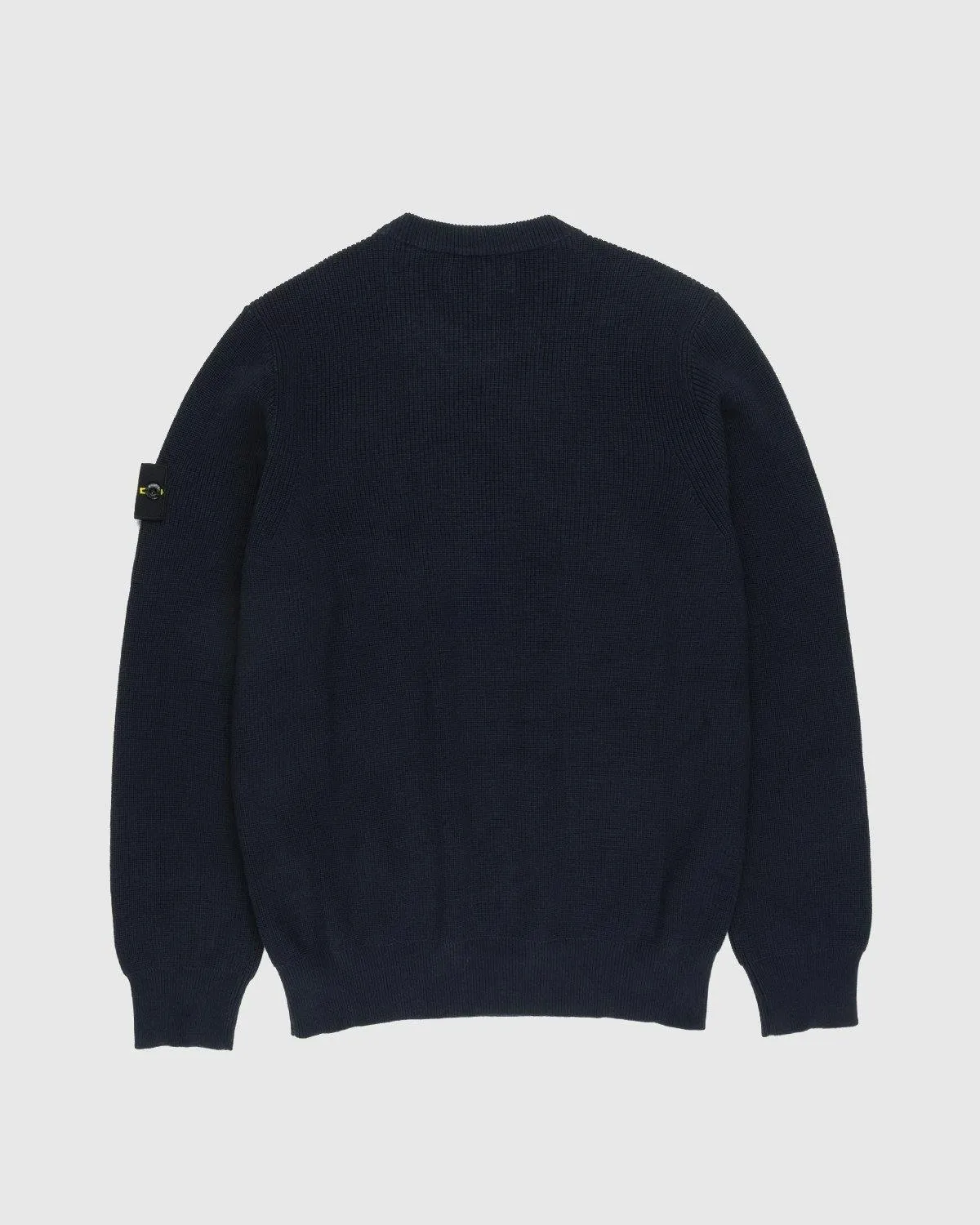 Stone Island – 550D8 Ribbed Soft Cotton Knit Navy Blue | Highsnobiety Shop