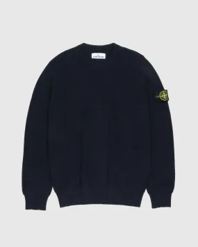 Stone Island – 550D8 Ribbed Soft Cotton Knit Navy Blue | Highsnobiety Shop