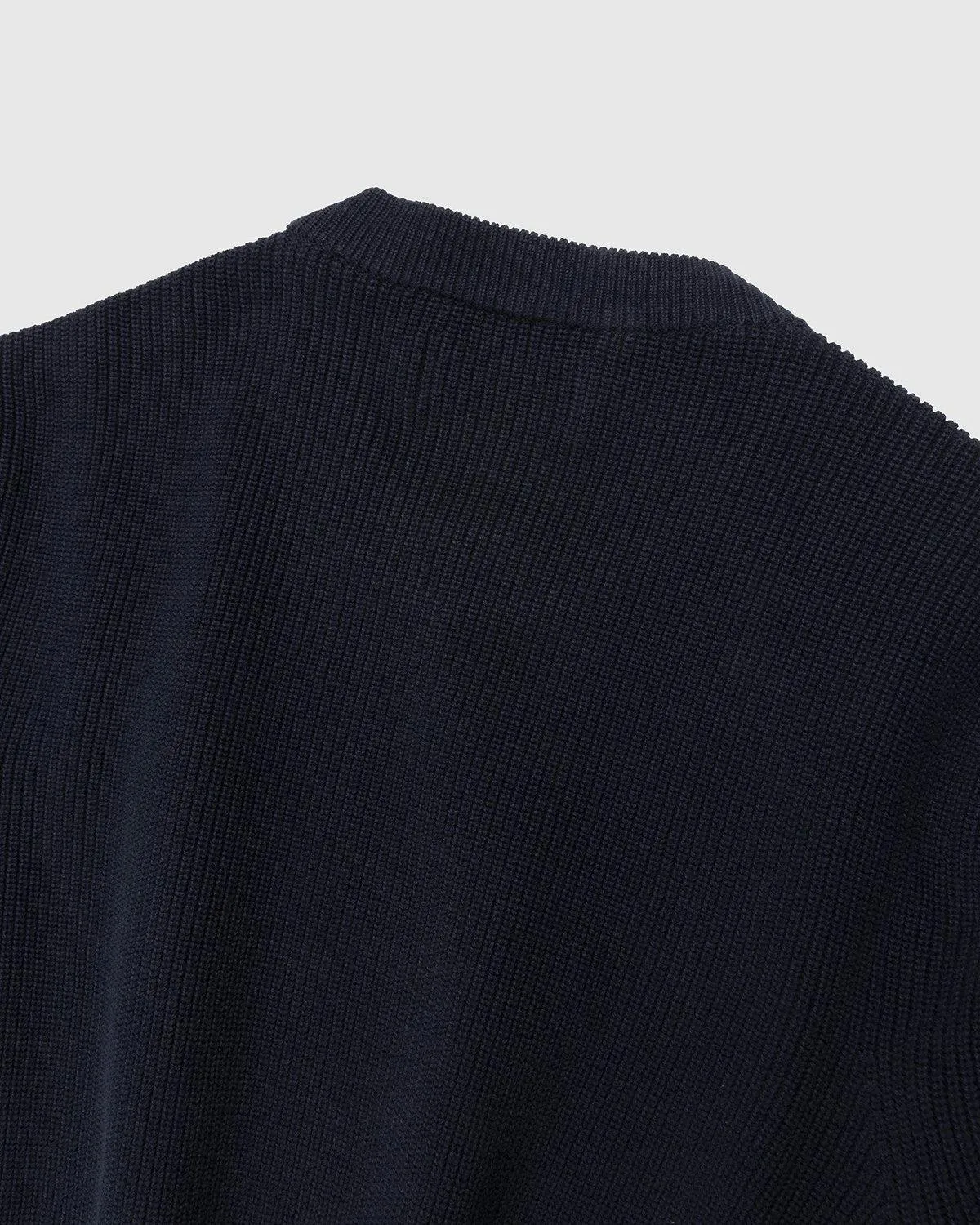 Stone Island – 550D8 Ribbed Soft Cotton Knit Navy Blue | Highsnobiety Shop