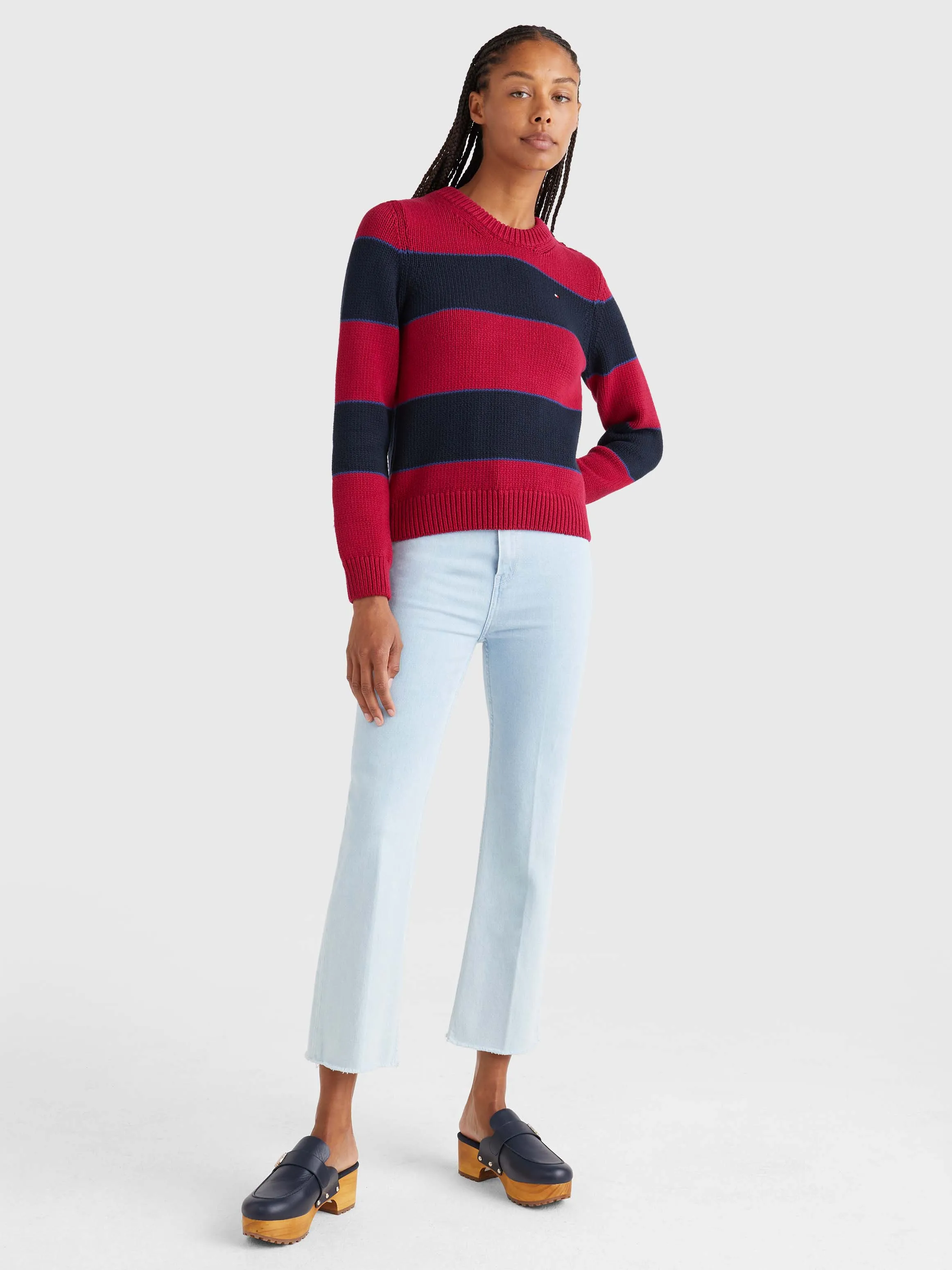 Stripe Button Closure Jumper | Sweatshirts & Hoodies | Tommy Hilfiger