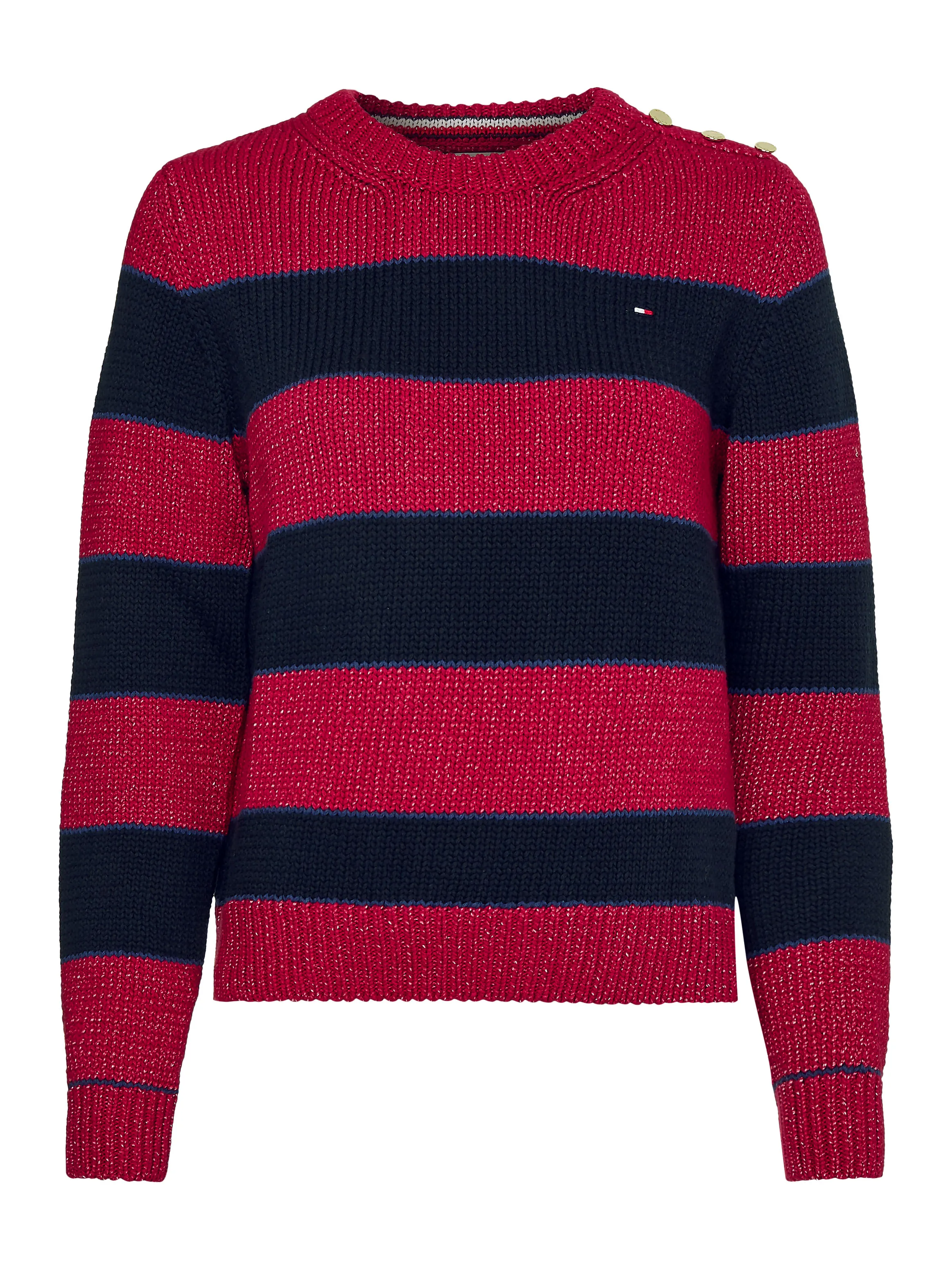 Stripe Button Closure Jumper | Sweatshirts & Hoodies | Tommy Hilfiger