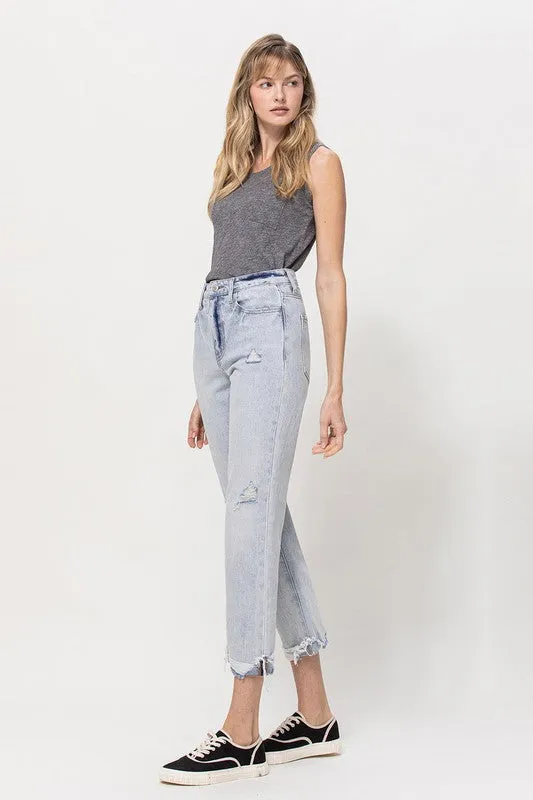 SUPER HIGH RELAXED CUFFED STRAIGHT JEAN