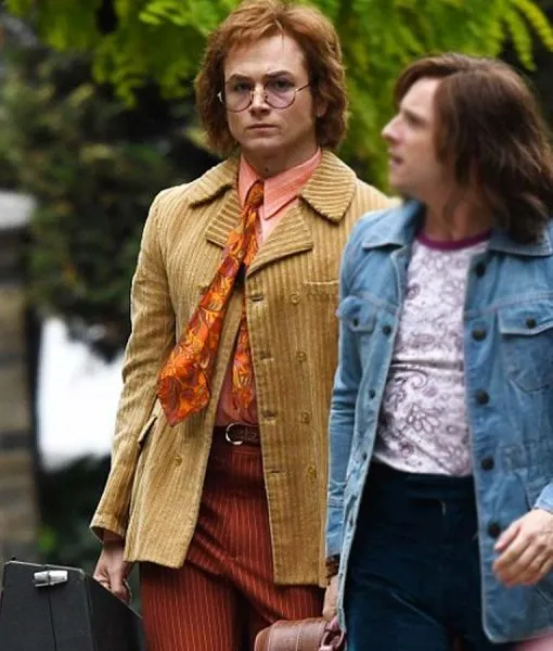 Taron Egerton Rocketman Coat - Movie Men's Coat