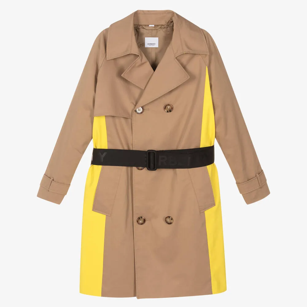 Teen Beige Belted Trench Coat