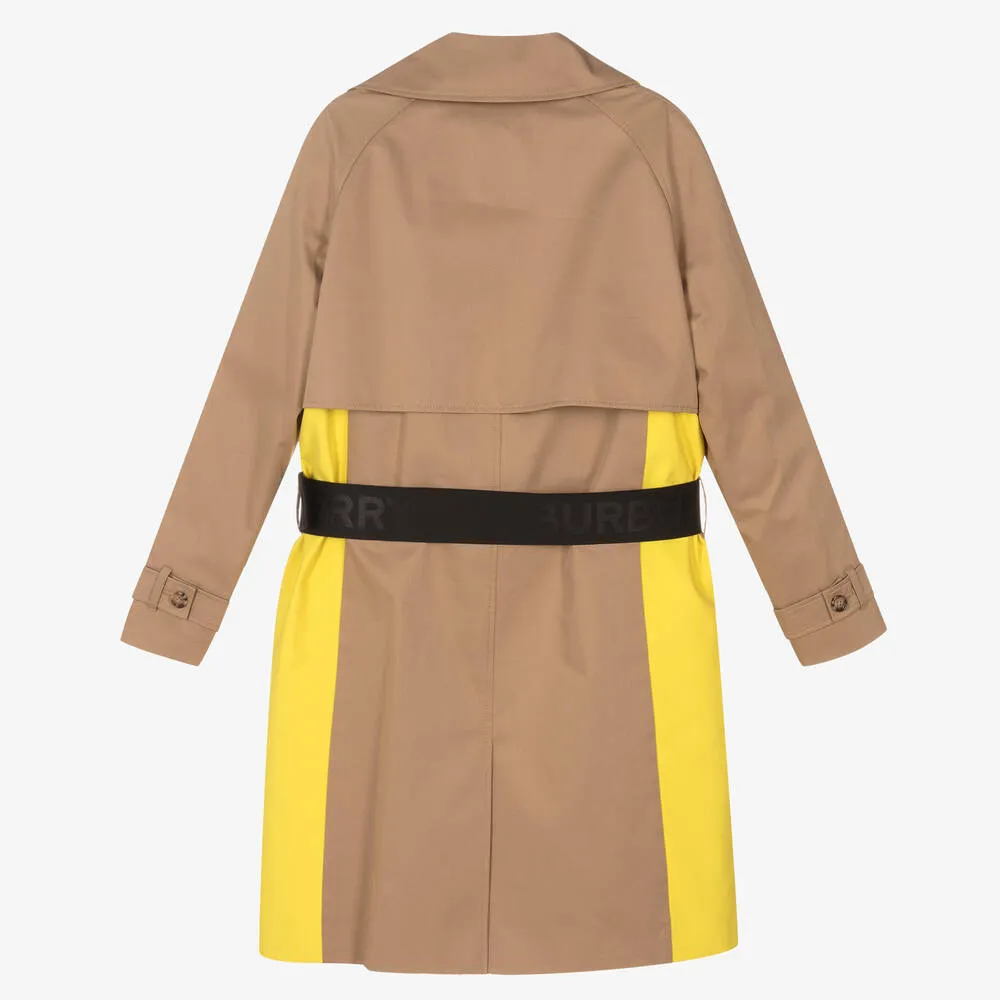 Teen Beige Belted Trench Coat