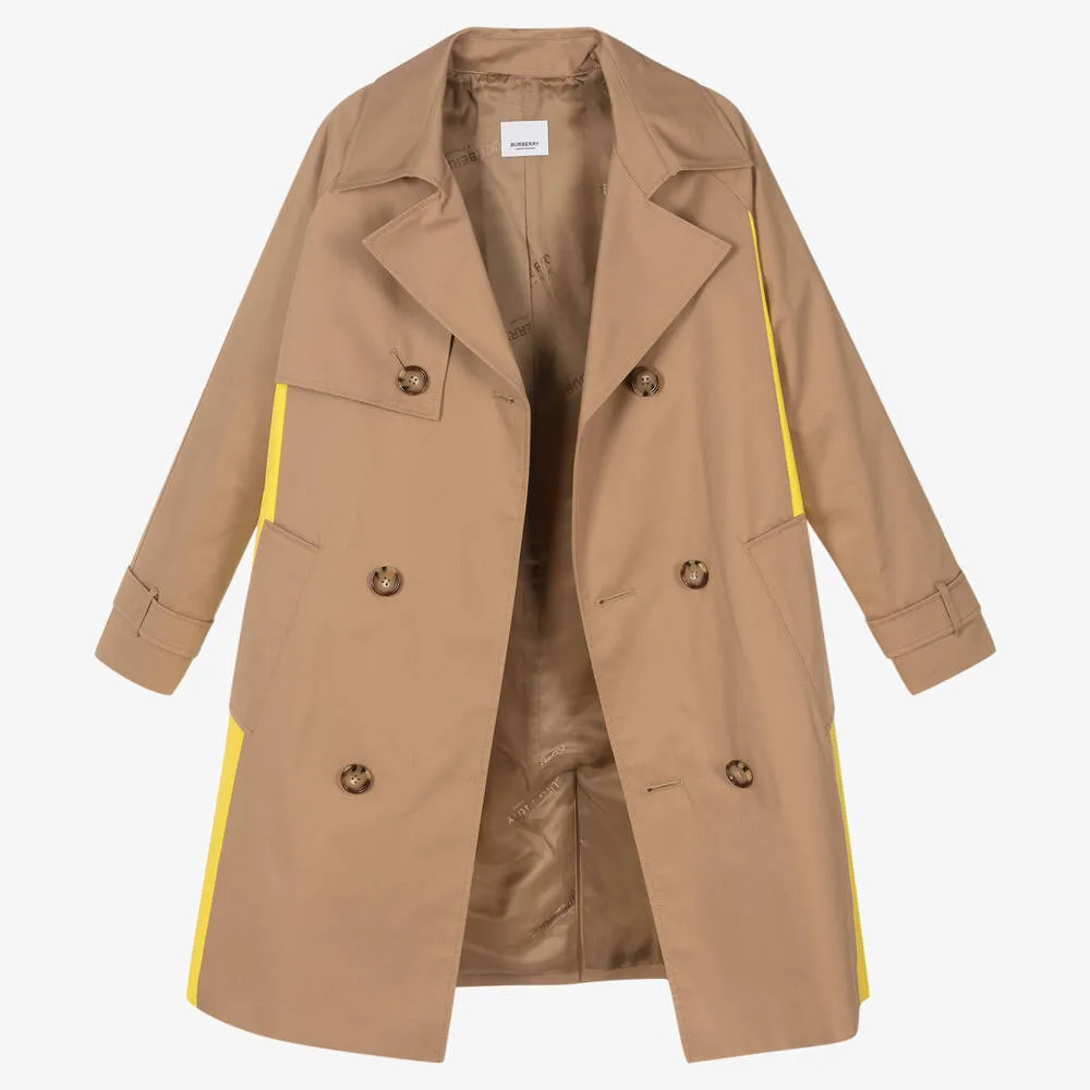 Teen Beige Belted Trench Coat