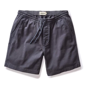 The Apres Short in Organic Dark Blue Foundation Twill