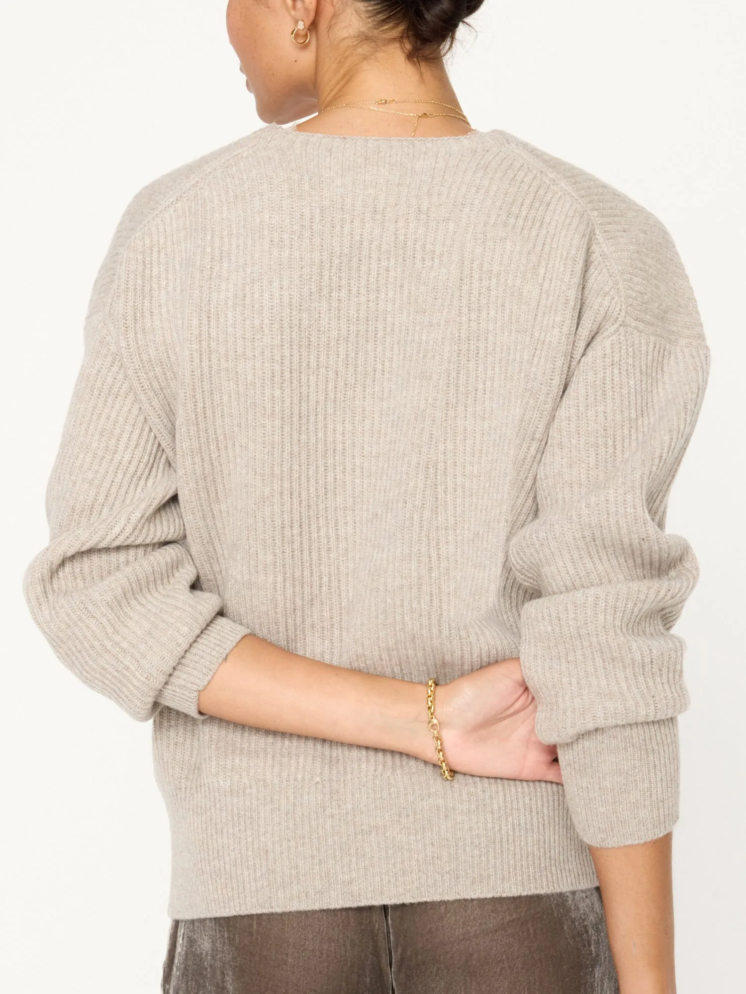 The Ava Lace V Neck Sweater